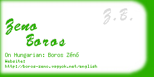 zeno boros business card