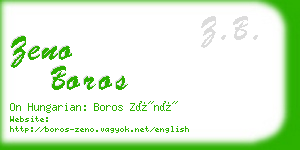 zeno boros business card